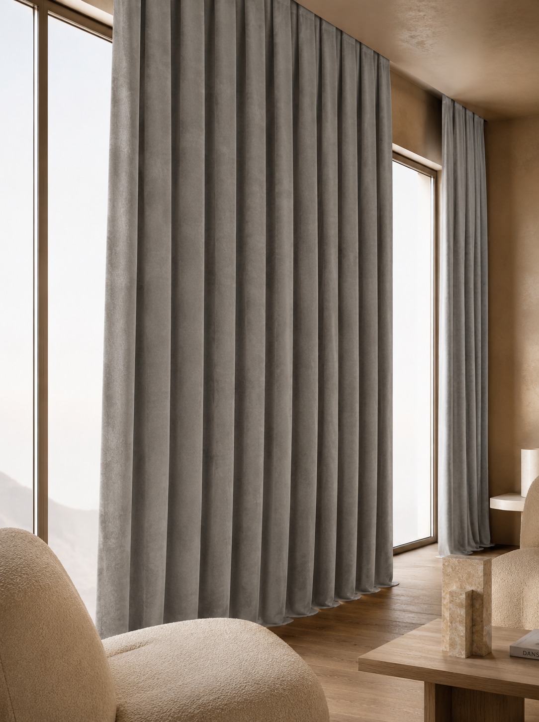 WhatsApp Image 2026-06-12 at 14.43.32 Draperie Petek 14202 Grej L2.50m/H2.60m cu Rejansa de Bară - imagine 1