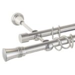 Capri - set galerie metalica dubla Crom Mat 19 mm