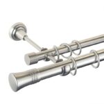 Capri - set galerie metalica dubla, Crom Mat 25/19 mm