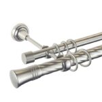 Capri - set galerie metalica dubla , teava Twister, Crom Mat 25/19 mm