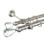 Crystal Cone Double - set galerie metalica dubla, teava Twister, Crom Mat 25/19 mm