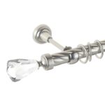 Crystal Cone - set galerie metalica simpla, teava Twister,Crom Mat 25 mm