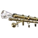 Crystal - set galerie metalica dubla Aur Antic 25/19 mm