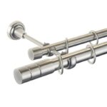 Cylinder - set galerie metalica dubla Crom Mat 25/19 mm