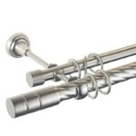Cylinder - set galerie metalica dubla , teava Twister Cromm Mat 25/19 mm