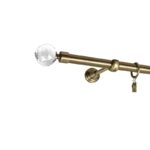 Kula Crystal - set galerie metalica simpla Aur Antic 19 mm