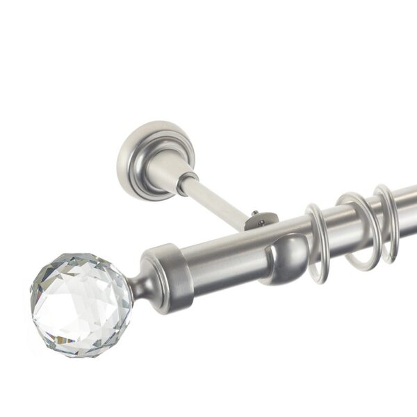 Kula Crystal - set galerie metalica simpla Crom Mat 25 mm