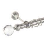 Kula Crystal - set galerie metalica simpla, teava Twister Crom Mat 25 mm