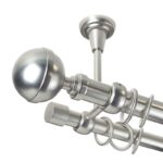 Kula Lux - set galerie dubla,prindere tavan, metalica Crom Mat 25/19 mm