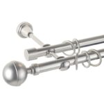 Kula Lux - set galerie metalica dubla Crom Mat 19 mm