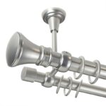 Luxor - set galerie metalica dubla prindere tavan,Crom Mat 25/19 mm