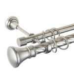 Luxor - set galerie metalica dubla, teava Twister, Crom Mat 25/19 mm