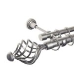 Navona - set galerie metalica dubla Crom Mat 25/19 mm