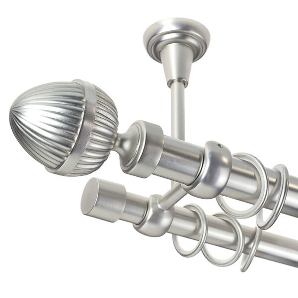 Odeon - set galerie metalica dubla prindere tavan,Crom Mat 25/19 mm