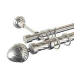 Odeon - set galerie metalica dubla , teava Twister, Crom Mat, 25/19 mm