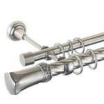 Pluton Crystal - set galerie metalica dubla, teava Twister Crom Mat 25/19 mm