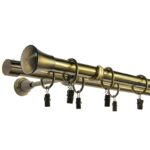 Prince - set galerie metalica dubla Aur Antic 19 mm