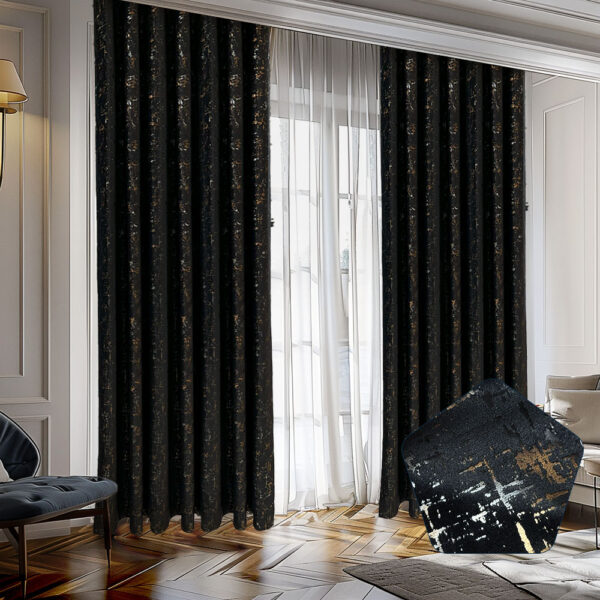 Draperie Luxury Velvet Blackout 80 % Negru