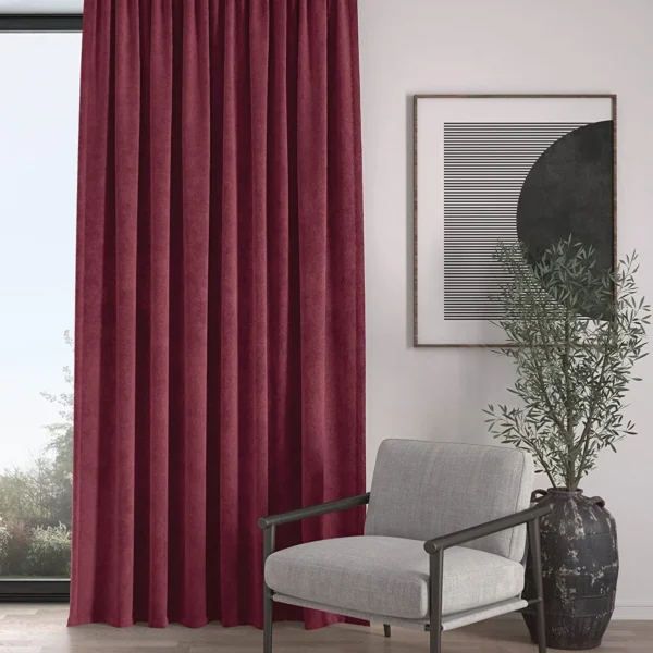 Draperie cu Textura Petek Visiniu L2,30m/H2m cu Rejansa de 6cm