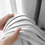 Draperie de Catifea Duo / Roz cu Gri Deschis L1.55m/H2,80m cu Rejansa de 6 cm - imagine 3