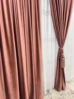 Draperie de Catifea Blackout 80% Rose L4.7m/H2.58m cu Capse - imagine 3