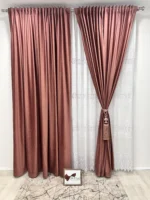 Draperie de Catifea Blackout 80% Rose L4.7m/H2.58m cu Capse