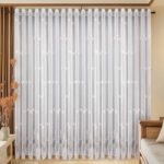 Perdea Brodată Cu Design Unic Alb Lia 24419