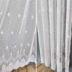 Perdea Brodată Cu Design Unic Alb Lia 24419 - imagine 2