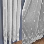 Perdea Brodată Cu Design Unic Alb-Gri Lia 24419 - imagine 2