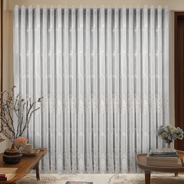 Perdea Brodată Rafinată Alb Clara 12693