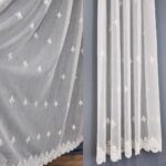 Material de Perdea Eva cu Broderie Decorativa Gri 25PR320 - imagine 2