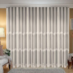 Perdea Elysa  cu Broderie Moderna  Crem 25PR104K