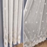 Material de Perdea Anisia cu Broderie Decorativa Crem/Auriu 24419 - imagine 2