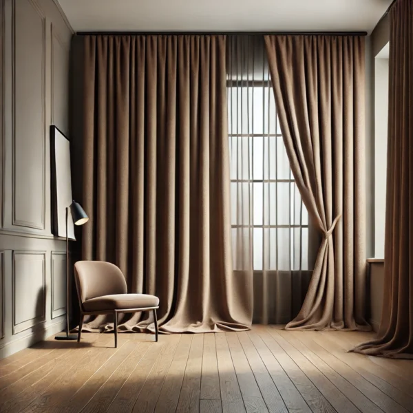 Draperie de Textura Groasa 80% Blackout Sankt Petersburg Bej Auriu