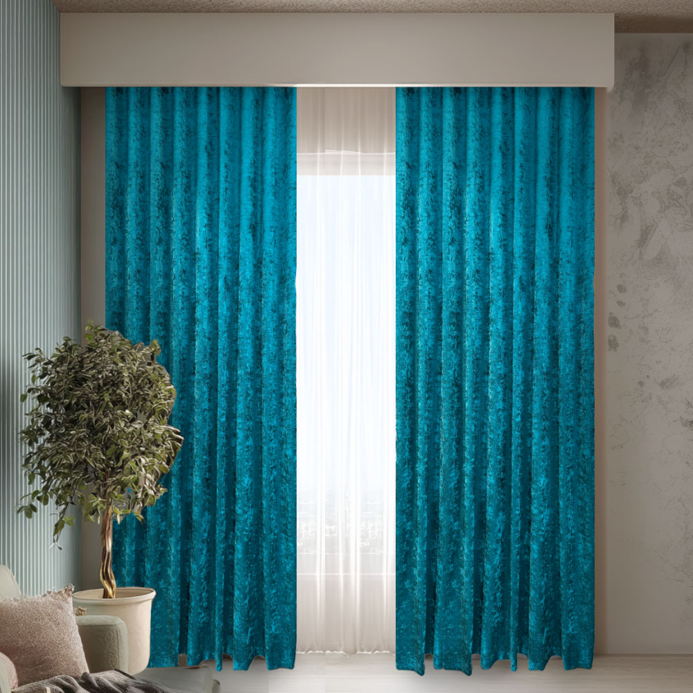 Artboard 1 (2) Draperie Teras Luxury Shine Turcoaz - imagine 1