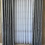 Perdea din In cu Broderie Fina Alb/Gri 25PR041