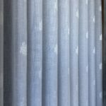 Perdea cu Model Floare din In Gros Alb 30112f