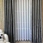 Perdea din In Gros cu Broderie Fină Albă 25PR041K