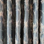Draperie Elegantă Turcoaz cu Imprimeu Oglindă Spartă