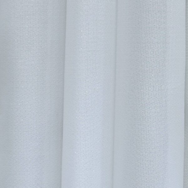 Perdea Triplu Voal cu Sclipici Alb