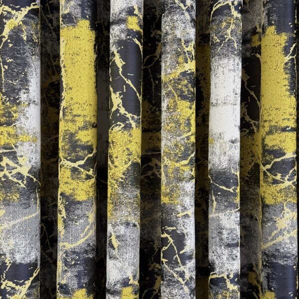 Draperie Elegantă Bella cu Textură Fină Bleumarin/Galben Muștar