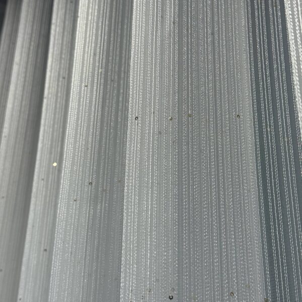 Perdea Striată cu Paiete Aurii Cristalia