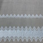 Material de Perdea Brodata Tul  Alb