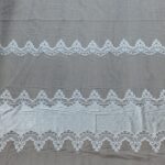 Material de Perdea Brodata Tul  Crem