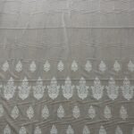 Material de Perdea Brodata Tul Crem