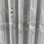 Perdea din Bambus Albă cu Gri cu Broderie Luxury Butterfly