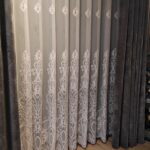 Perdea Aura din Bambus cu Broderie Albă 48109