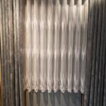 Perdea din Bambus cu Broderie Fină Albă 12624 L4.55m/H2.10 cu Rejansa Wave