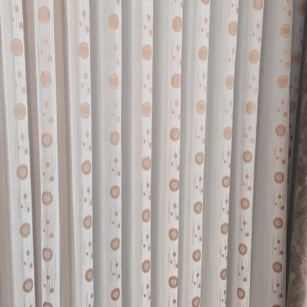 Perdea din In cu Broderie Maro