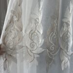 Perdea Vanessa cu Broderie Fina - Crem-Maro 25PR140